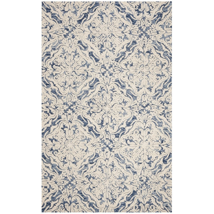 SAFAVIEH Blossom BLM103M Handmade Blue / Ivory Rug Image 1