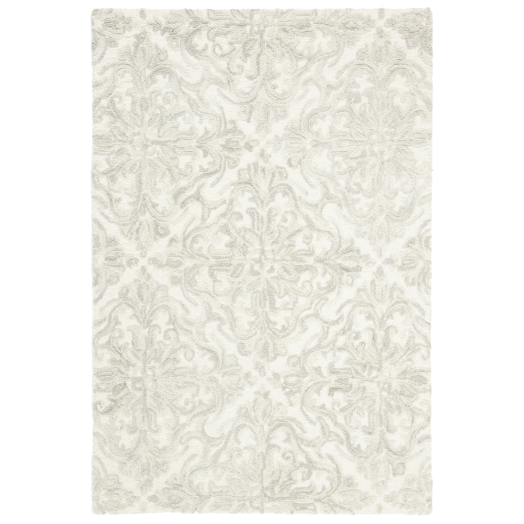 SAFAVIEH Blossom BLM103A Handmade Ivory / Grey Rug Image 3