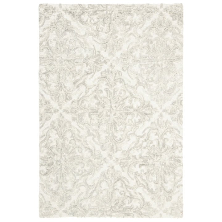 SAFAVIEH Blossom BLM103A Handmade Ivory / Grey Rug Image 3