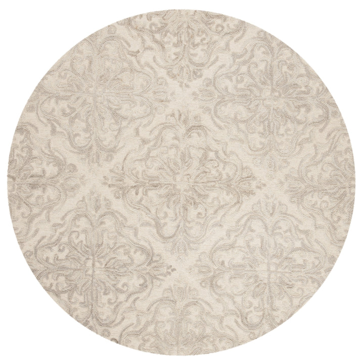 SAFAVIEH Blossom BLM103A Handmade Ivory / Grey Rug Image 7