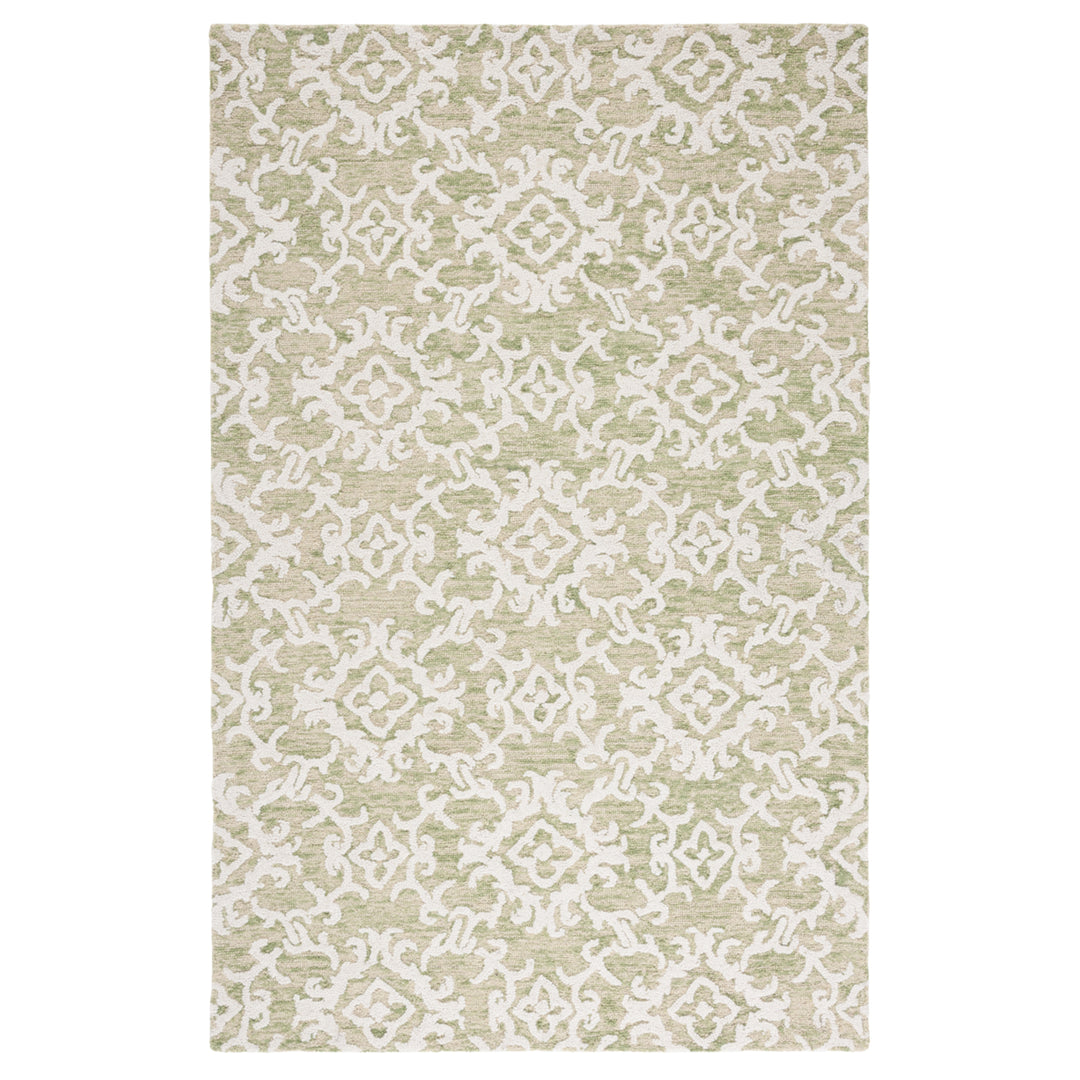 SAFAVIEH Blossom BLM104W Handmade Light Green /Ivory Rug Image 1