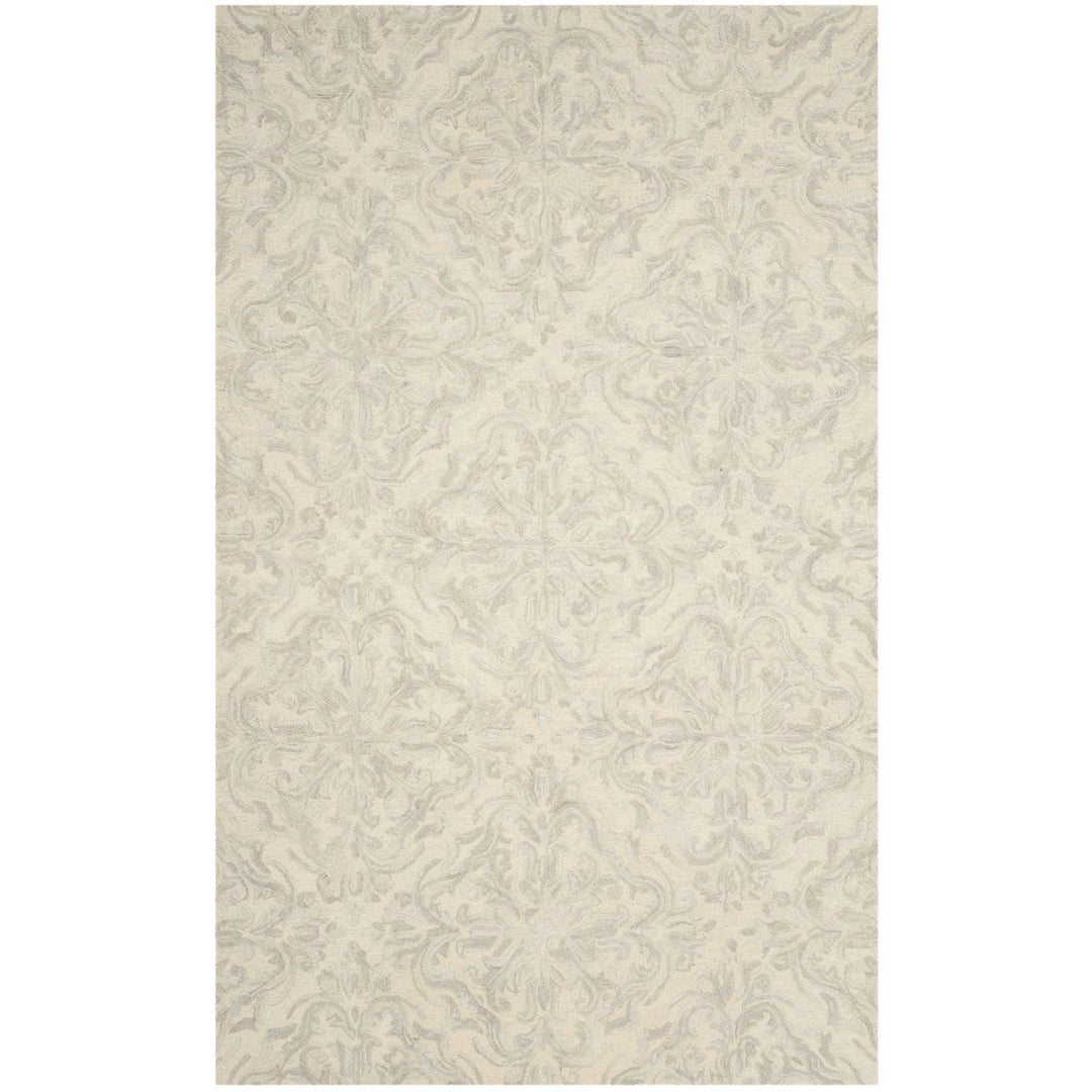 SAFAVIEH Blossom BLM103A Handmade Ivory / Grey Rug Image 9