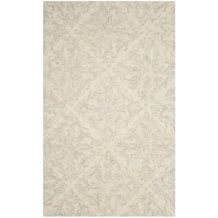 SAFAVIEH Blossom BLM103A Handmade Ivory / Grey Rug Image 10