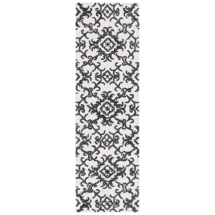 SAFAVIEH Blossom BLM104B Handmade Ivory / Black Rug Image 1