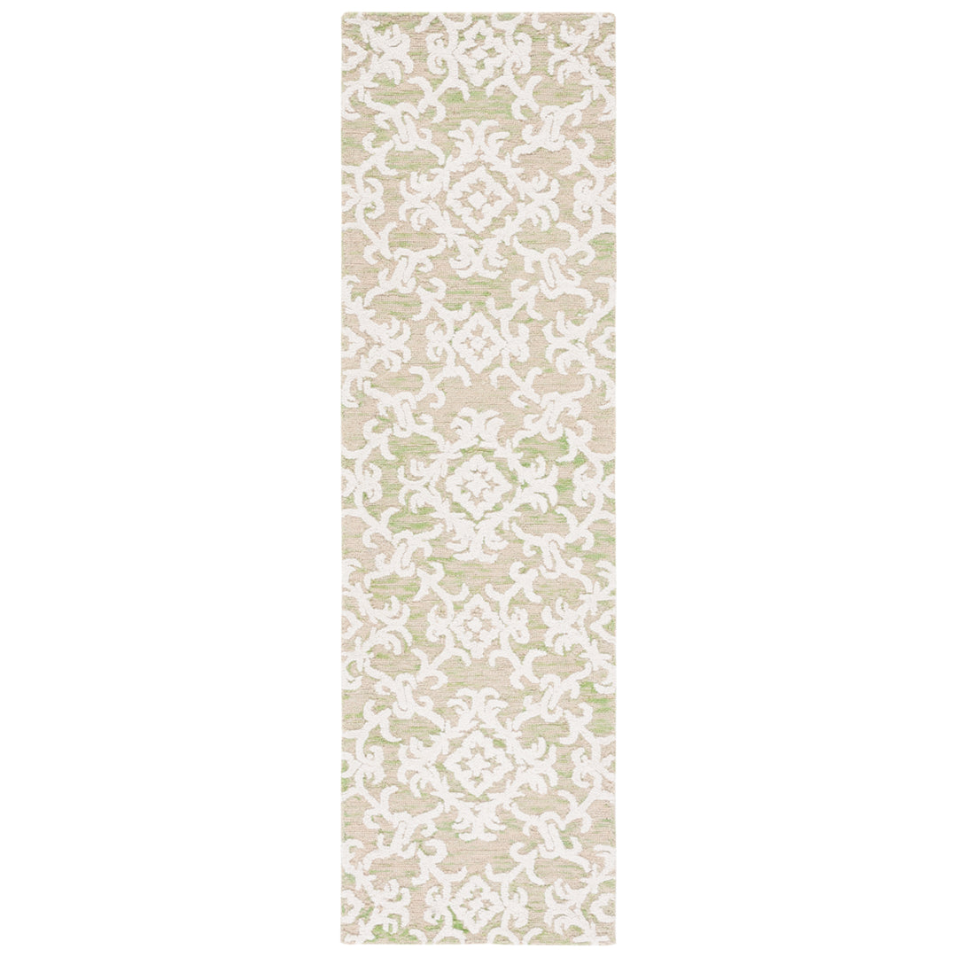 SAFAVIEH Blossom BLM104W Handmade Light Green /Ivory Rug Image 5