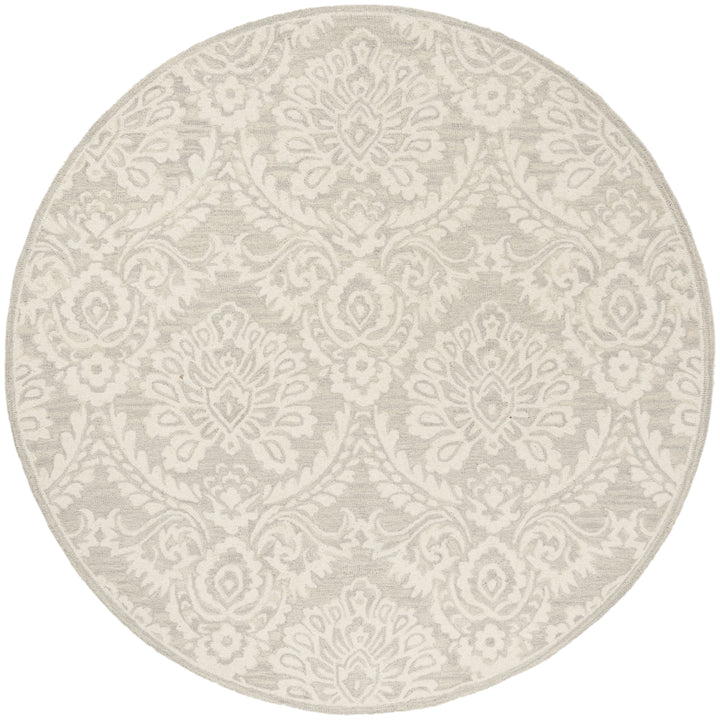 SAFAVIEH Blossom BLM106G Handmade Silver / Ivory Rug Image 4