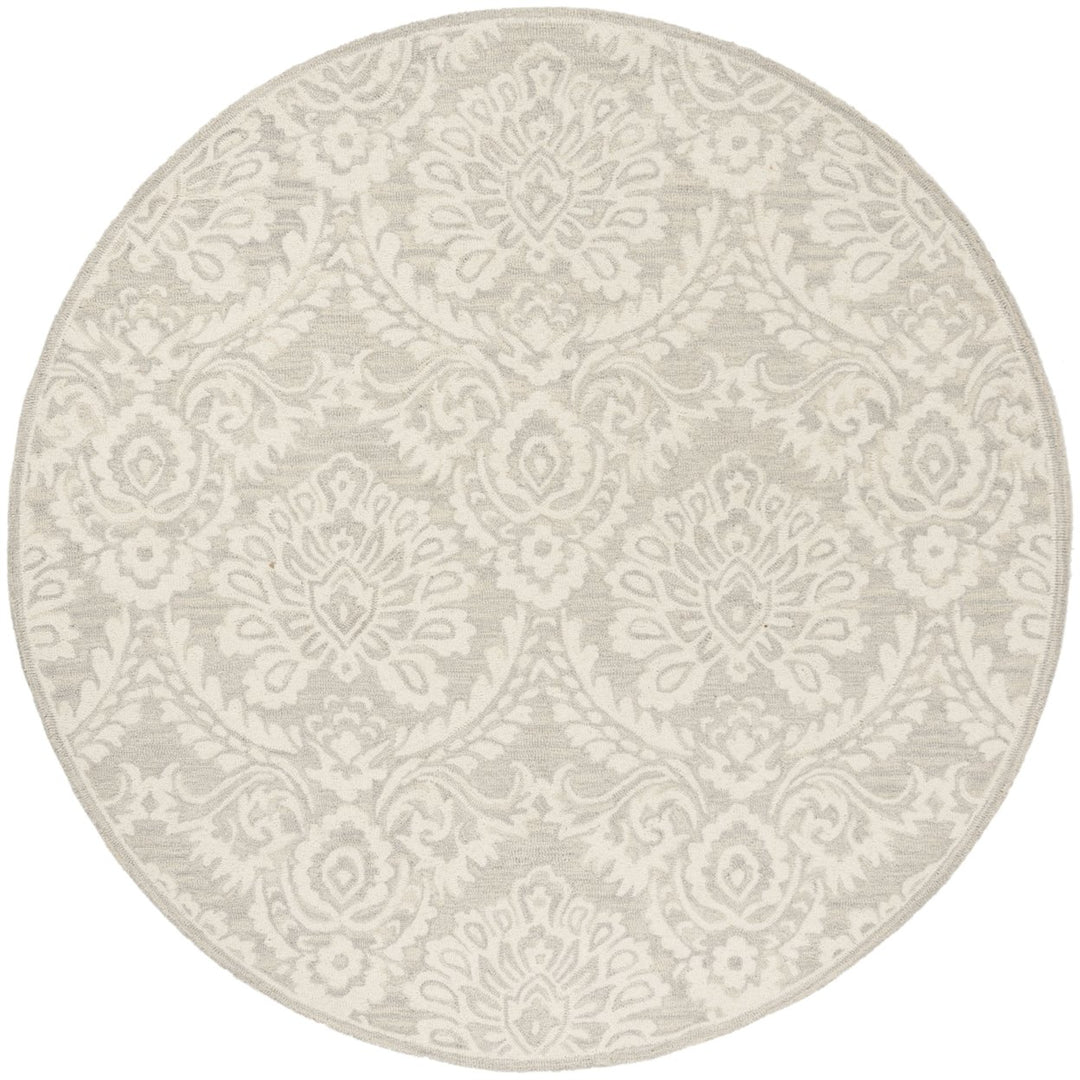 SAFAVIEH Blossom BLM106G Handmade Silver / Ivory Rug Image 1