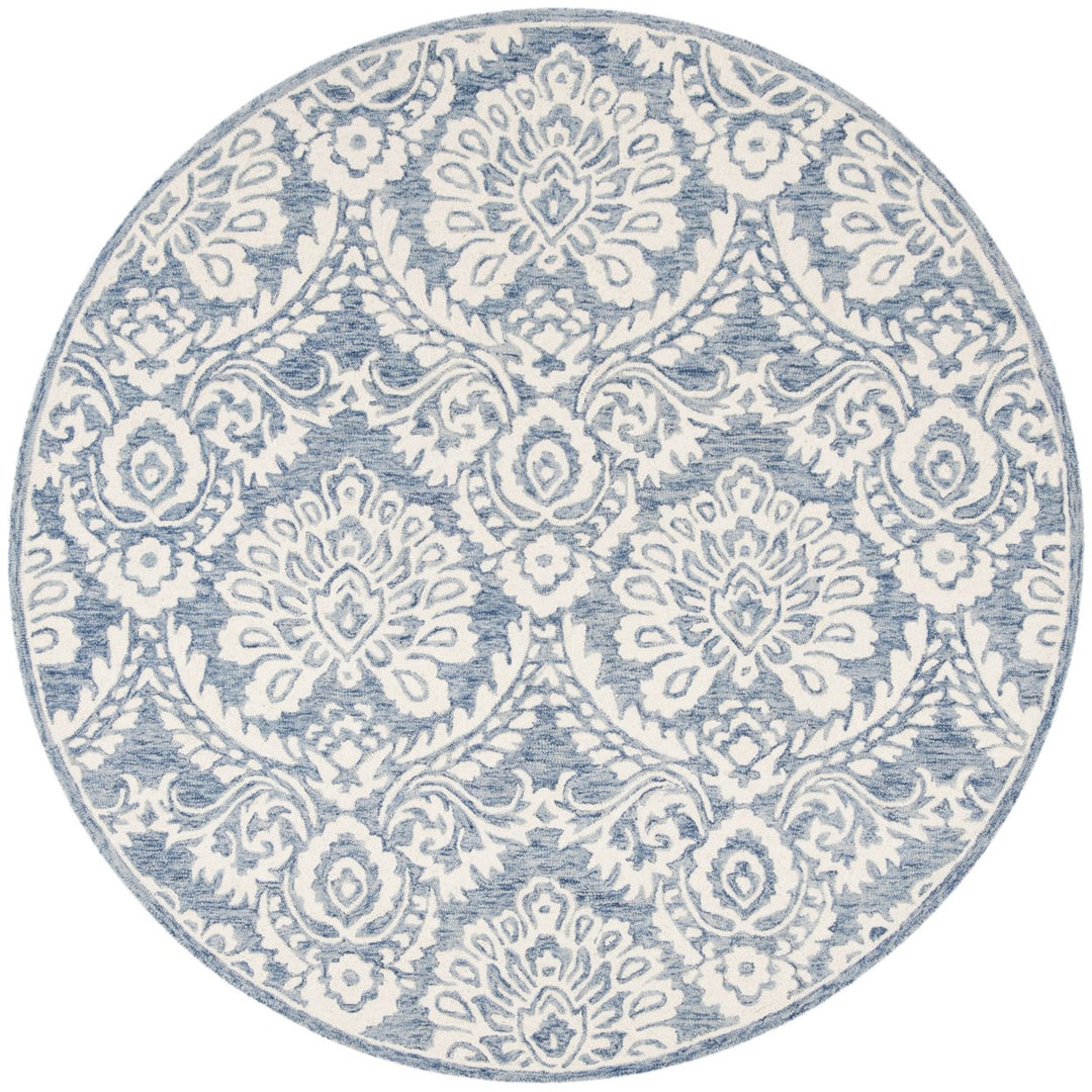 SAFAVIEH BLM106M Blossom Blue / Ivory Image 2