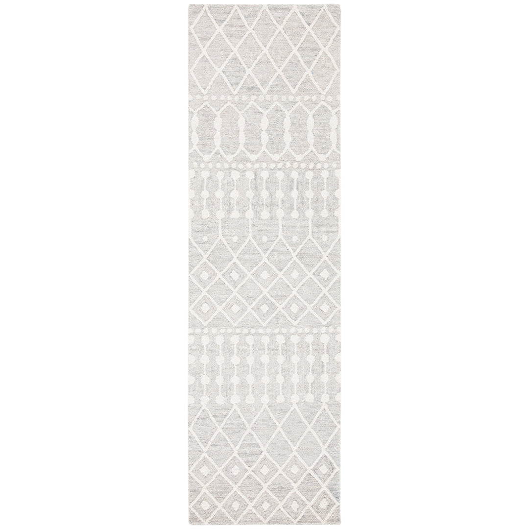 SAFAVIEH Blossom BLM115G Handmade Silver / Ivory Rug Image 5