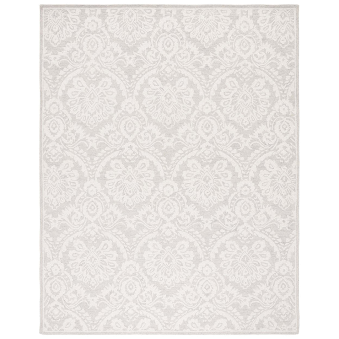 SAFAVIEH Blossom BLM106G Handmade Silver / Ivory Rug Image 8