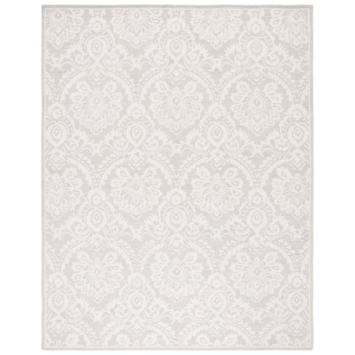 SAFAVIEH Blossom BLM106G Handmade Silver / Ivory Rug Image 8