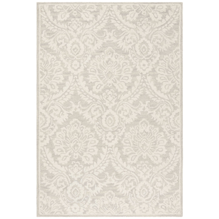 SAFAVIEH Blossom BLM106G Handmade Silver / Ivory Rug Image 9