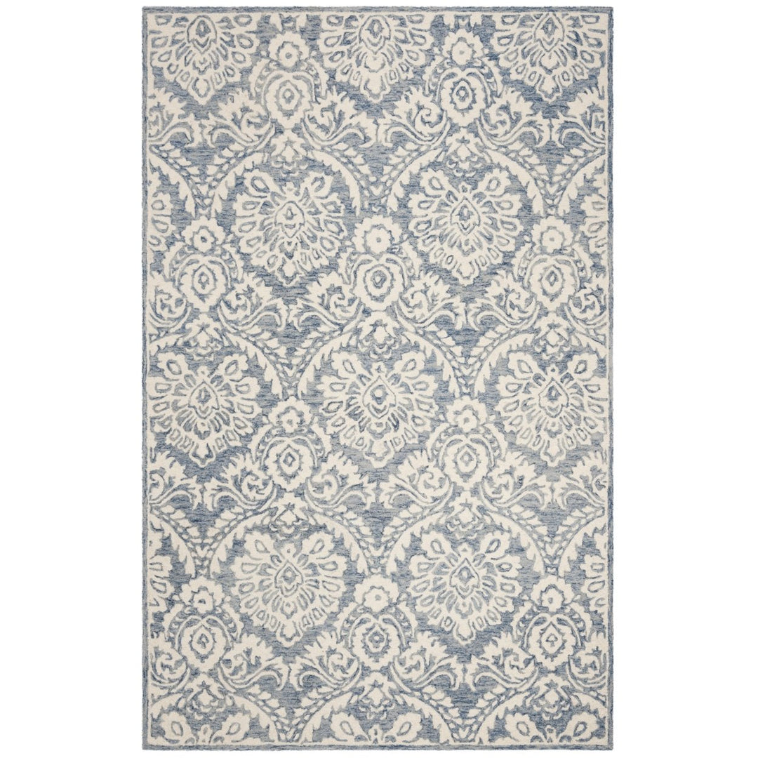 SAFAVIEH BLM106M Blossom Blue / Ivory Image 1