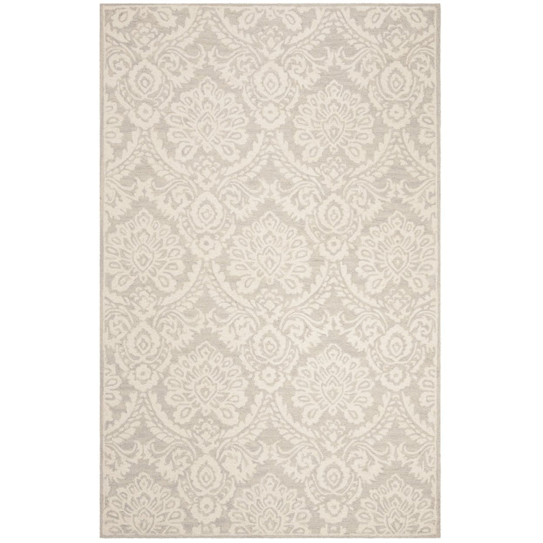 SAFAVIEH Blossom BLM106G Handmade Silver / Ivory Rug Image 10