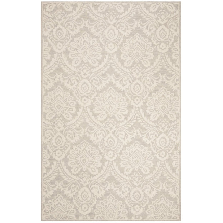 SAFAVIEH Blossom BLM106G Handmade Silver / Ivory Rug Image 10