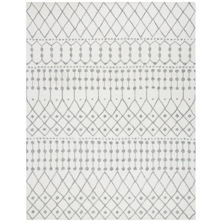 SAFAVIEH Blossom BLM115A Handmade Ivory / Grey Rug Image 1