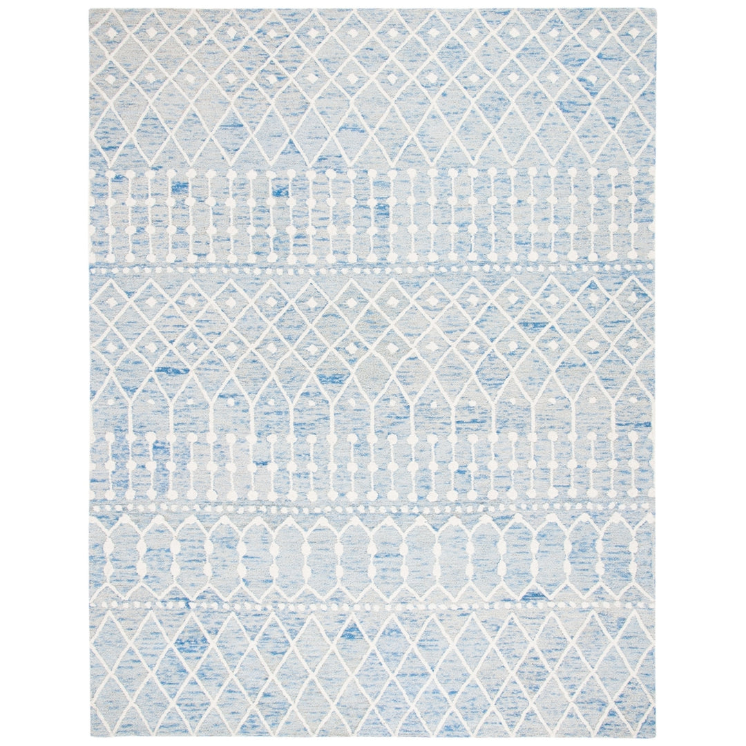 SAFAVIEH Blossom BLM115M Handmade Blue / Ivory Rug Image 1