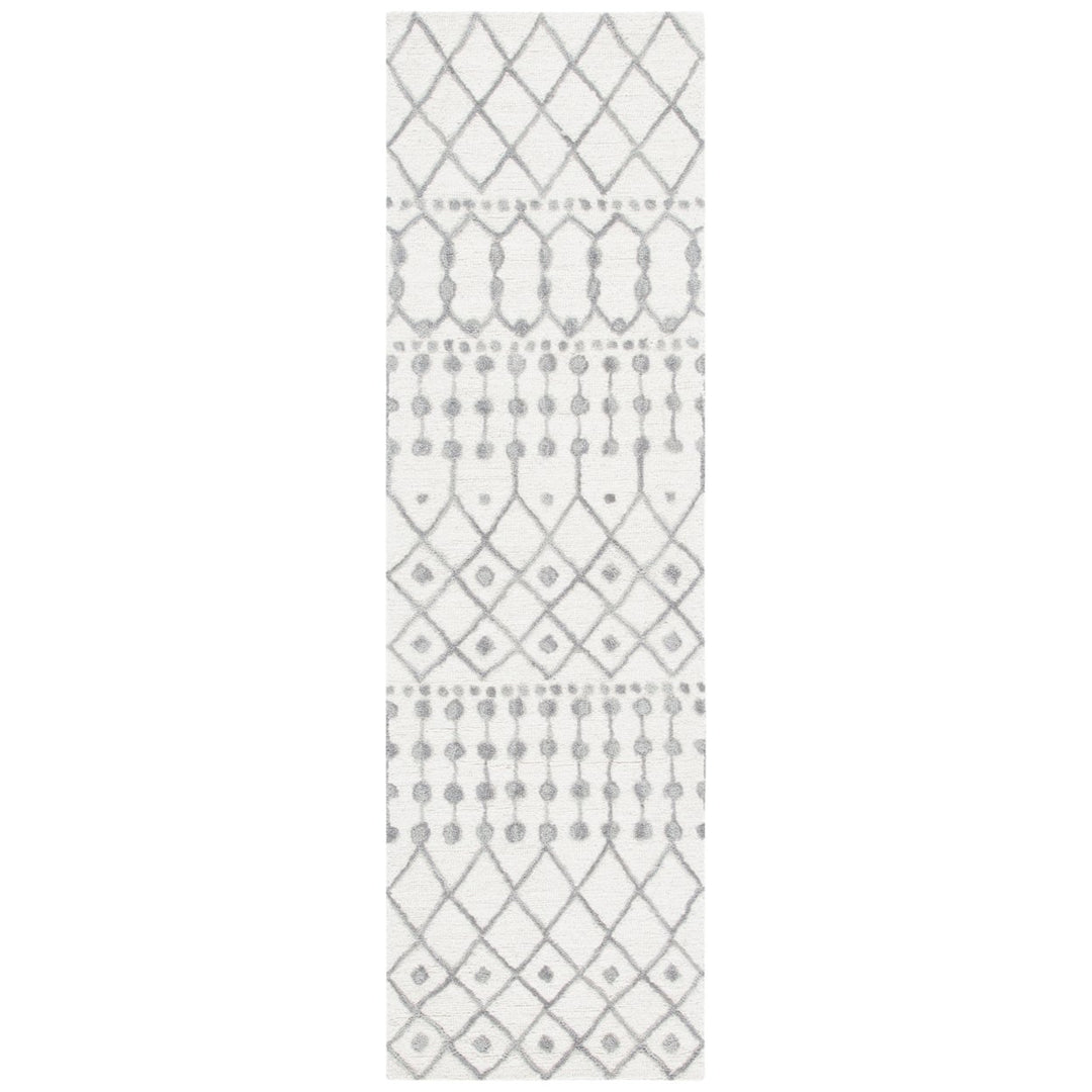 SAFAVIEH Blossom BLM115A Handmade Ivory / Grey Rug Image 5