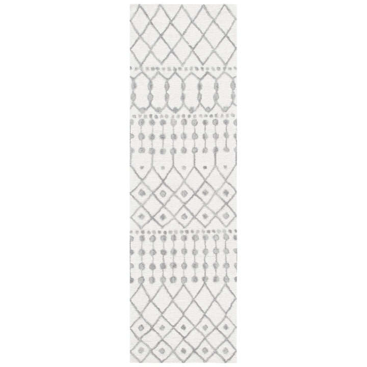 SAFAVIEH Blossom BLM115A Handmade Ivory / Grey Rug Image 5