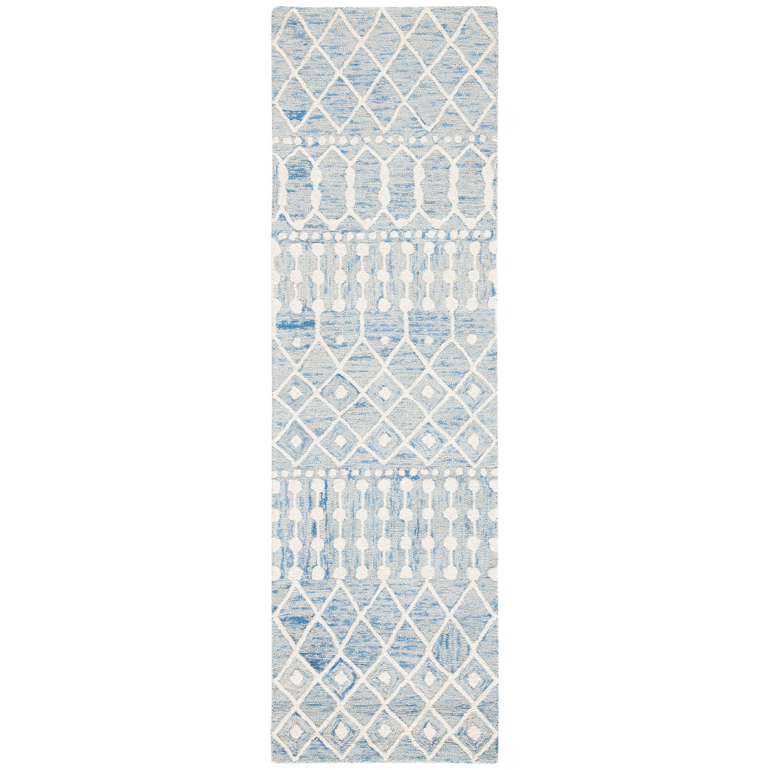 SAFAVIEH Blossom BLM115M Handmade Blue / Ivory Rug Image 3