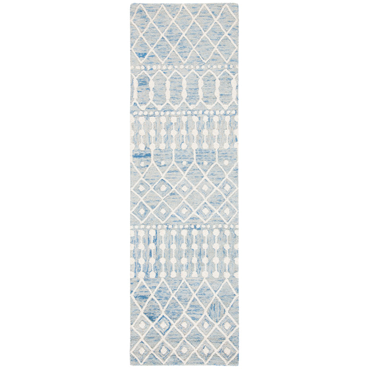 SAFAVIEH Blossom BLM115M Handmade Blue / Ivory Rug Image 3