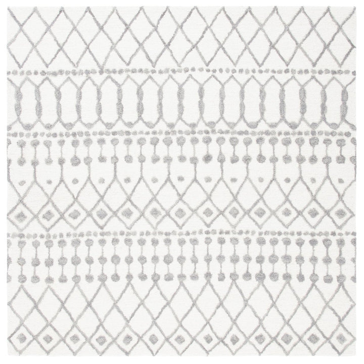 SAFAVIEH Blossom BLM115A Handmade Ivory / Grey Rug Image 8