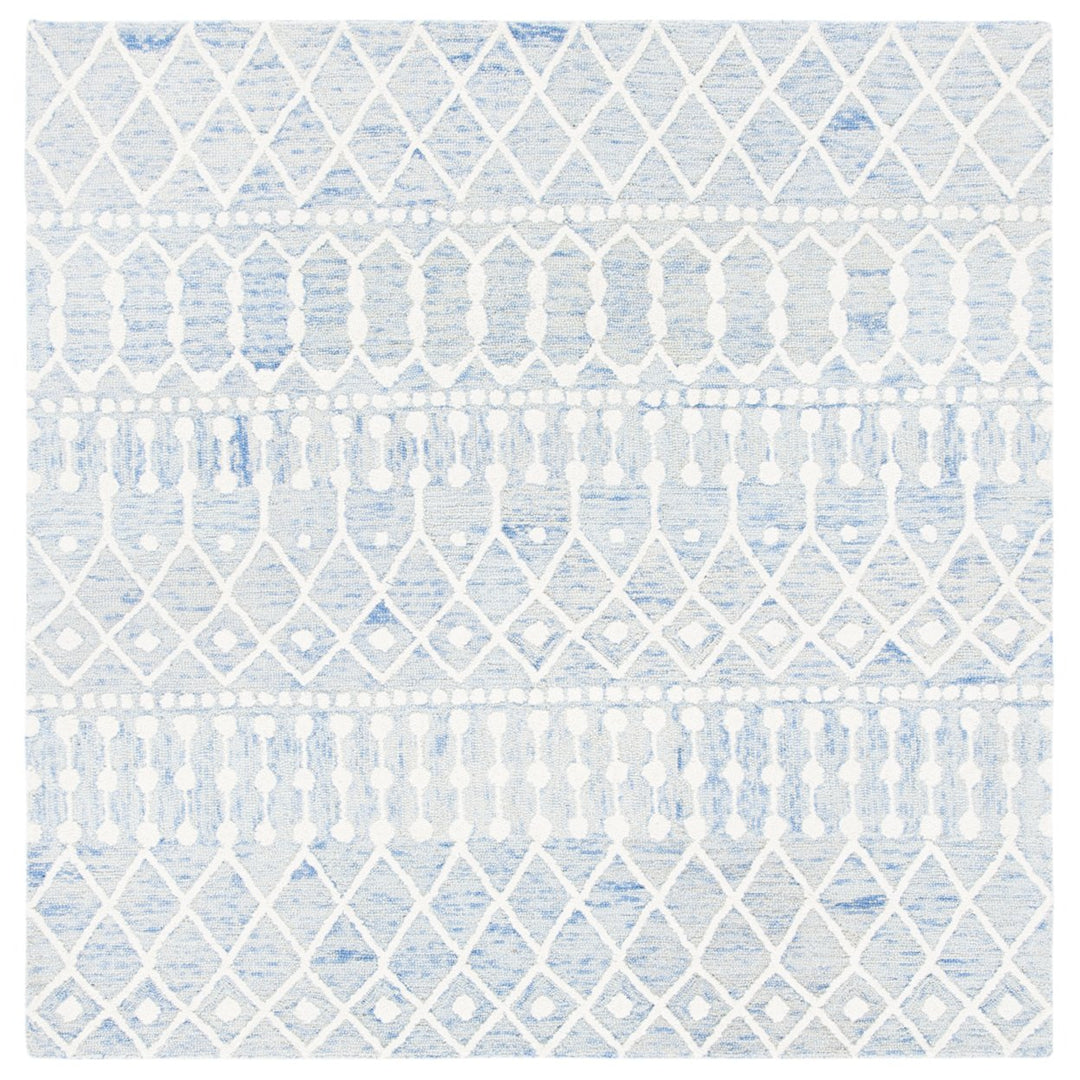 SAFAVIEH Blossom BLM115M Handmade Blue / Ivory Rug Image 1