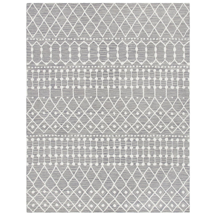 SAFAVIEH Blossom BLM115F Handmade Grey / Ivory Rug Image 1