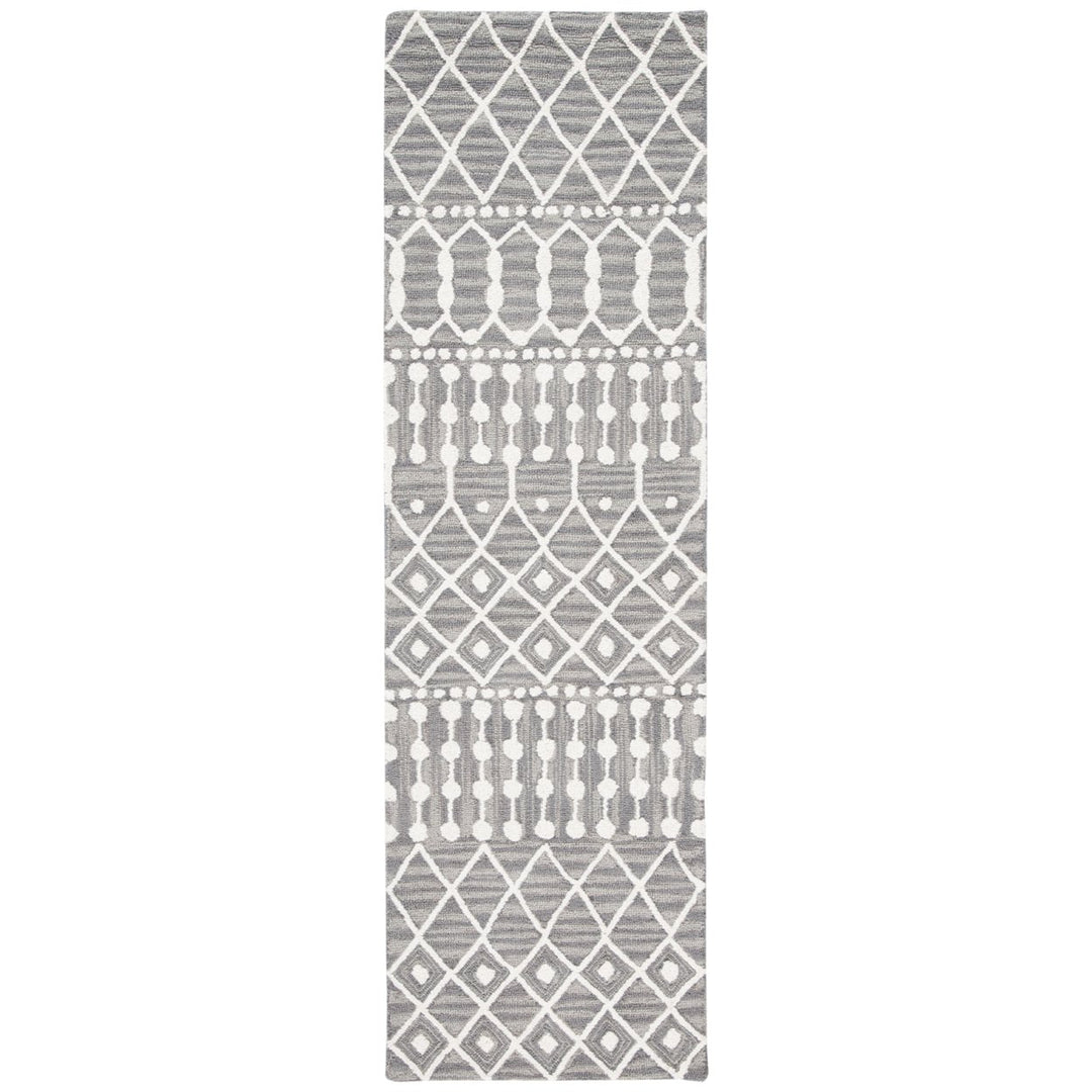 SAFAVIEH Blossom BLM115F Handmade Grey / Ivory Rug Image 3