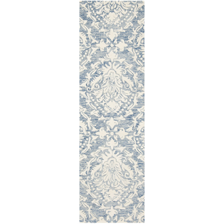 SAFAVIEH Blossom BLM107B Handmade Blue / Ivory Rug Image 5