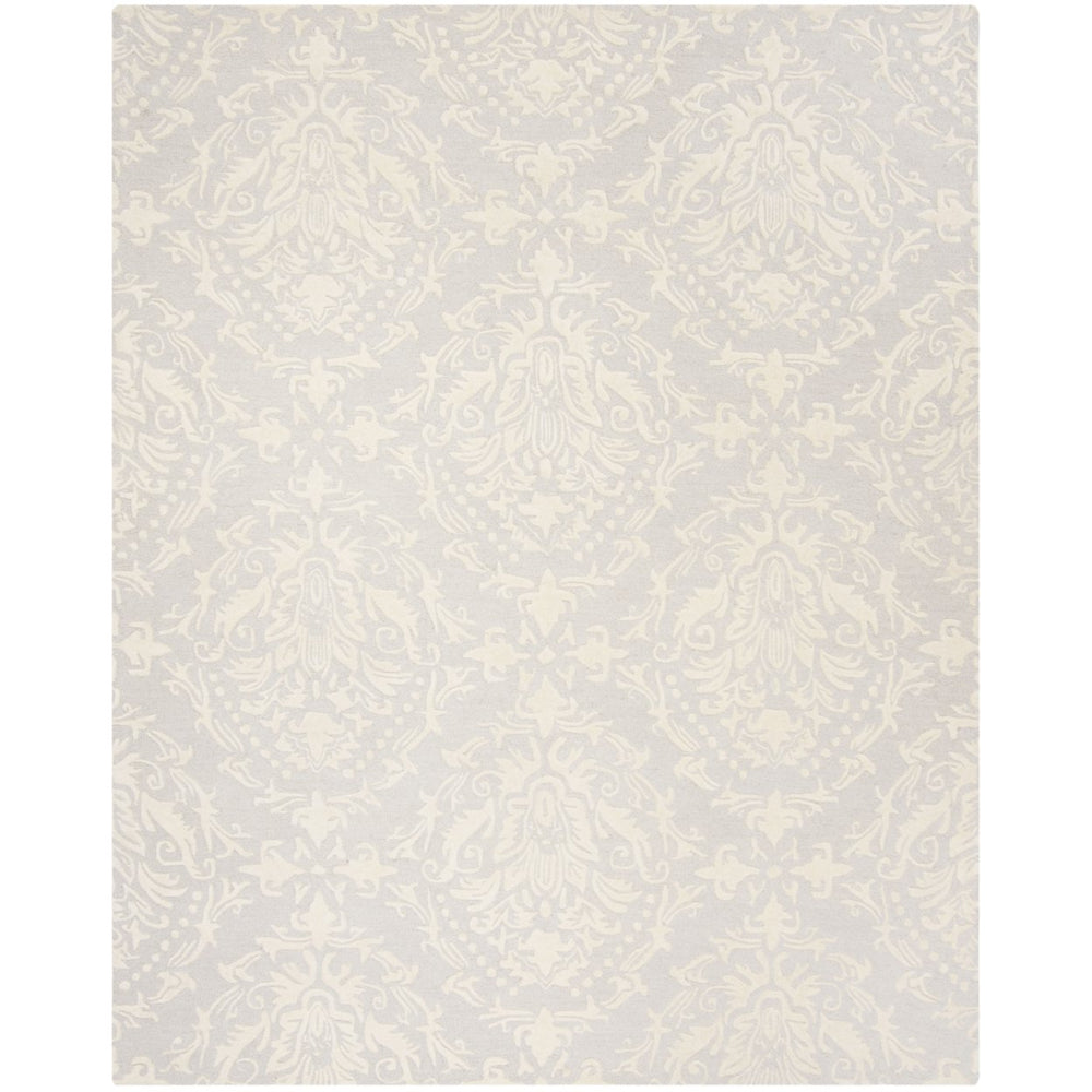 SAFAVIEH Blossom BLM107A Handmade Light Grey / Ivory Rug Image 2