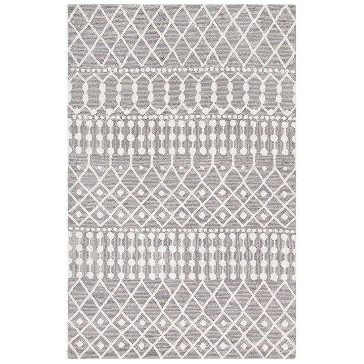 SAFAVIEH Blossom BLM115F Handmade Grey / Ivory Rug Image 7