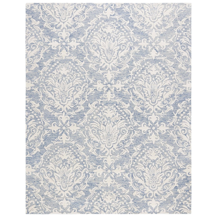 SAFAVIEH Blossom BLM107B Handmade Blue / Ivory Rug Image 8