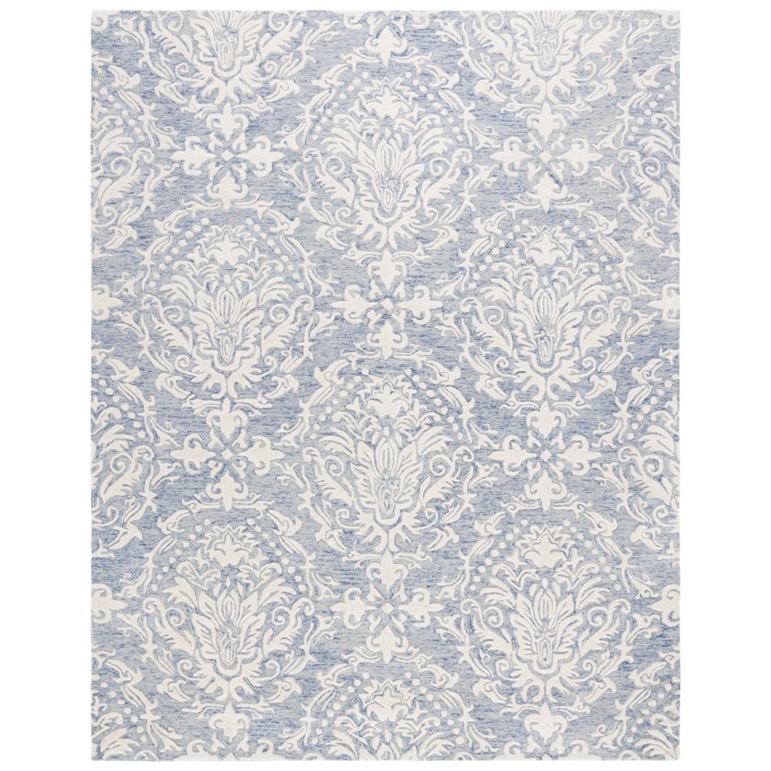 SAFAVIEH Blossom BLM107B Handmade Blue / Ivory Rug Image 1