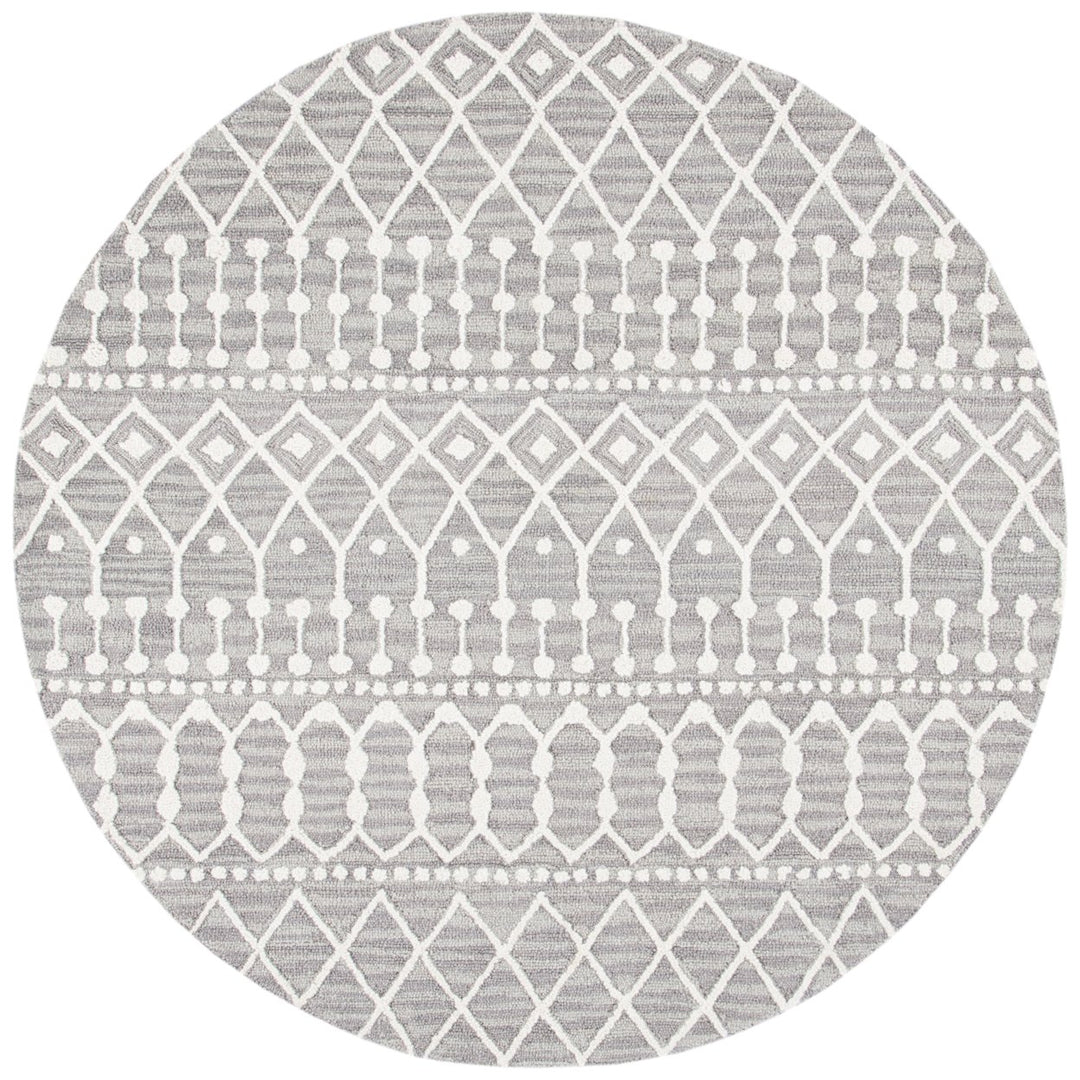 SAFAVIEH Blossom BLM115F Handmade Grey / Ivory Rug Image 8