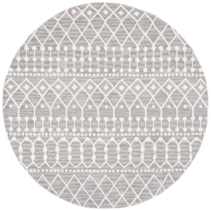 SAFAVIEH Blossom BLM115F Handmade Grey / Ivory Rug Image 8