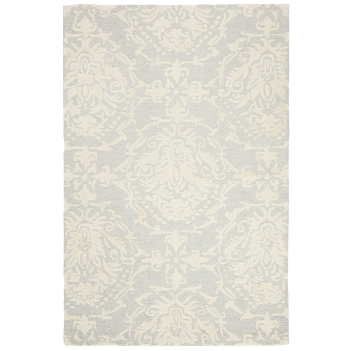 SAFAVIEH Blossom BLM107A Handmade Light Grey / Ivory Rug Image 7