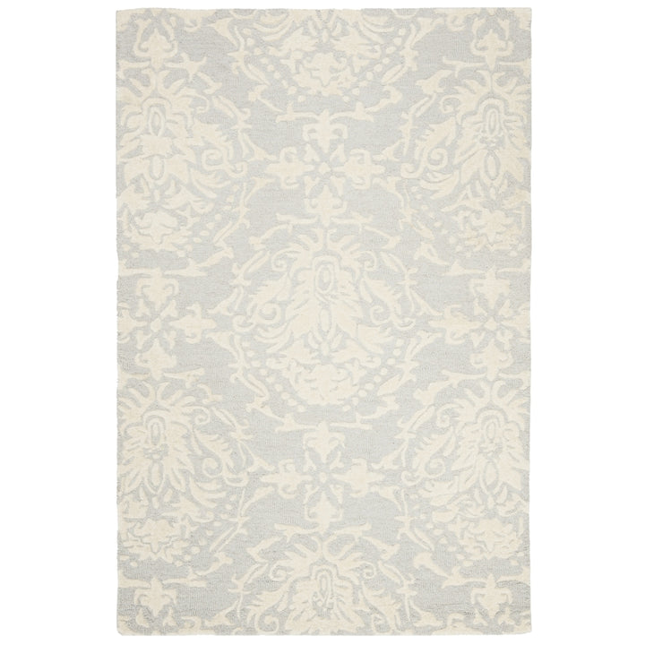 SAFAVIEH Blossom BLM107A Handmade Light Grey / Ivory Rug Image 8