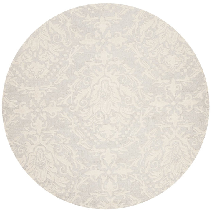 SAFAVIEH Blossom BLM107A Handmade Light Grey / Ivory Rug Image 9