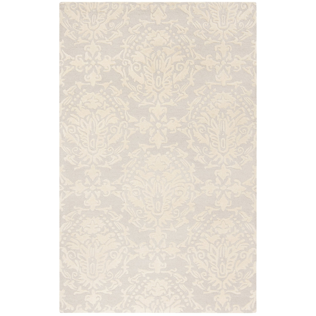 SAFAVIEH Blossom BLM107A Handmade Light Grey / Ivory Rug Image 11