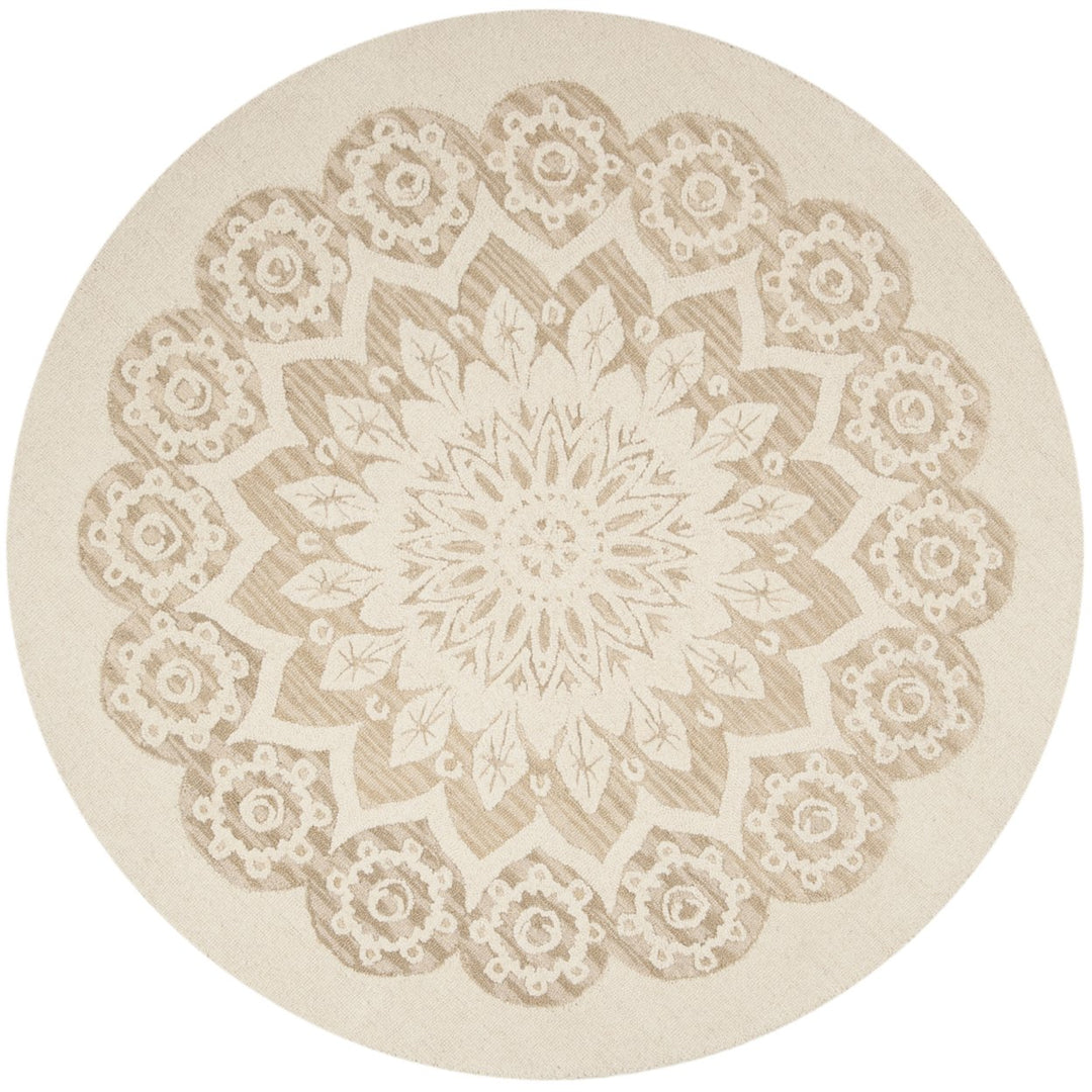 SAFAVIEH Blossom BLM108B Handmade Ivory / Beige Rug Image 3