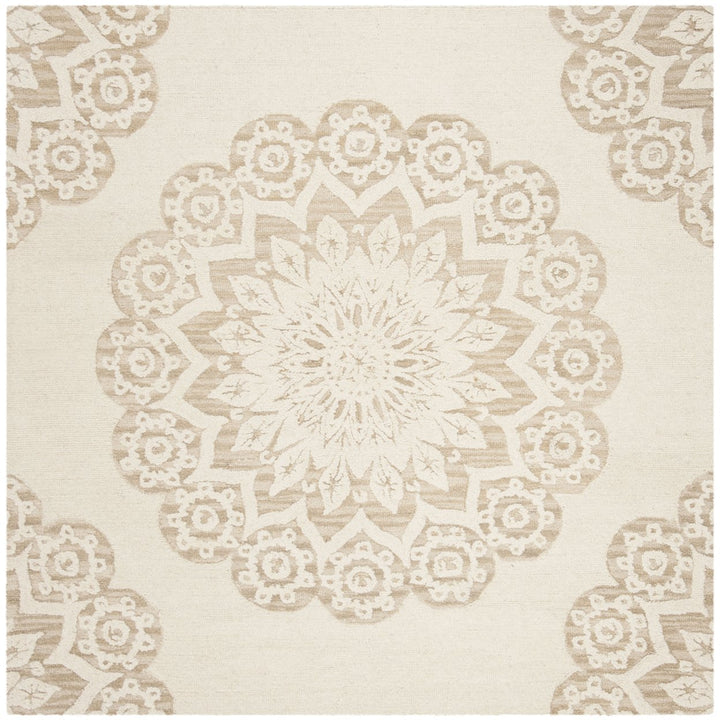 SAFAVIEH Blossom BLM108B Handmade Ivory / Beige Rug Image 4