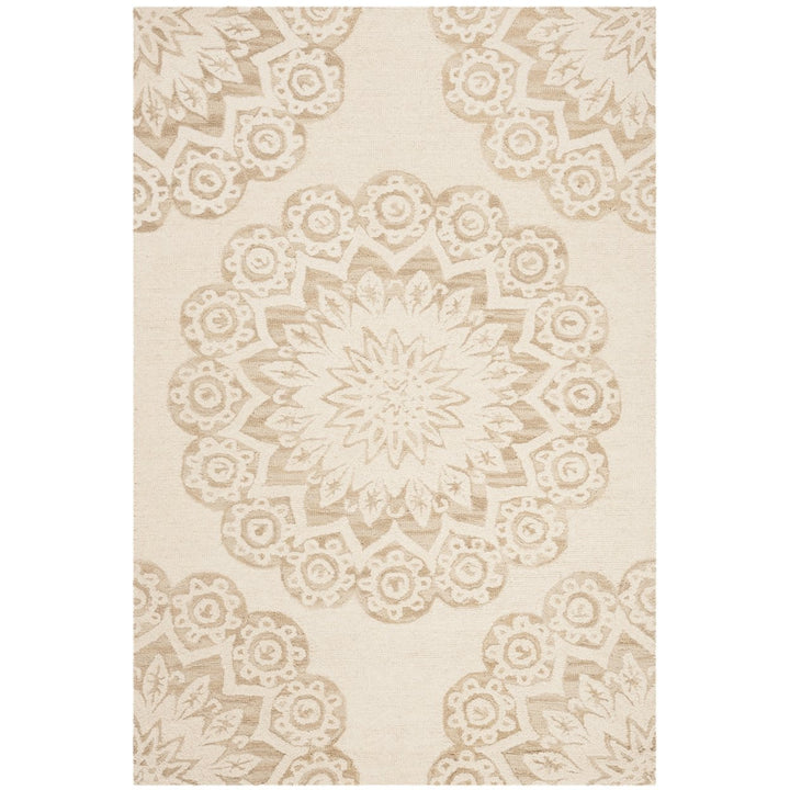 SAFAVIEH Blossom BLM108B Handmade Ivory / Beige Rug Image 5