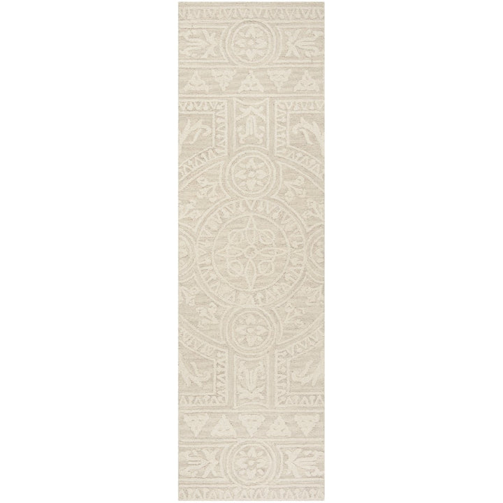 SAFAVIEH Blossom BLM109F Handmade Light Grey / Ivory Rug Image 5