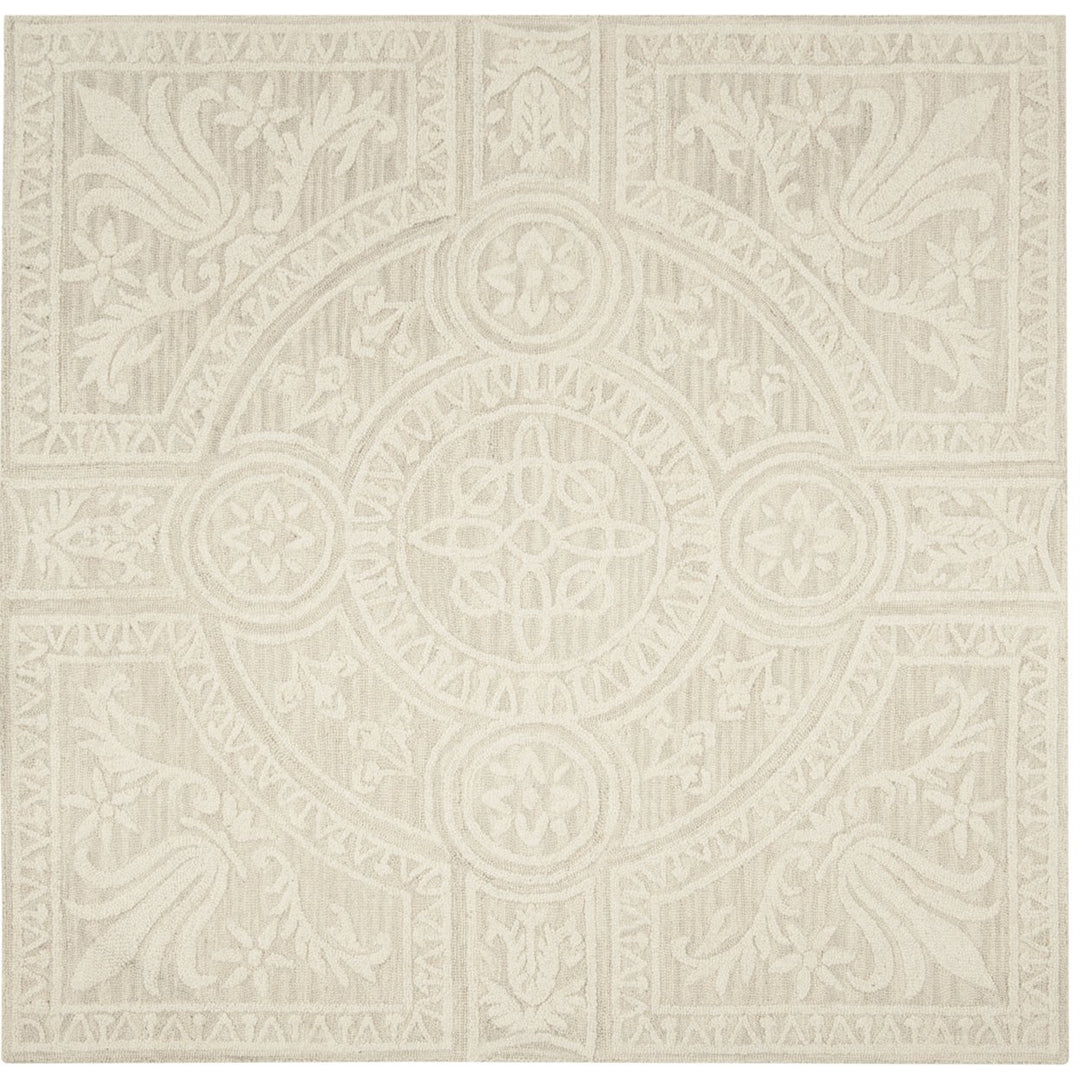 SAFAVIEH Blossom BLM109F Handmade Light Grey / Ivory Rug Image 6