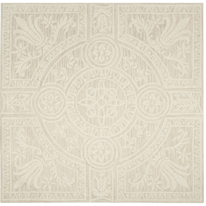 SAFAVIEH Blossom BLM109F Handmade Light Grey / Ivory Rug Image 6