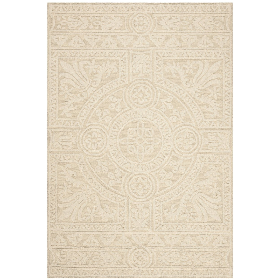 SAFAVIEH Blossom BLM109F Handmade Light Grey / Ivory Rug Image 8