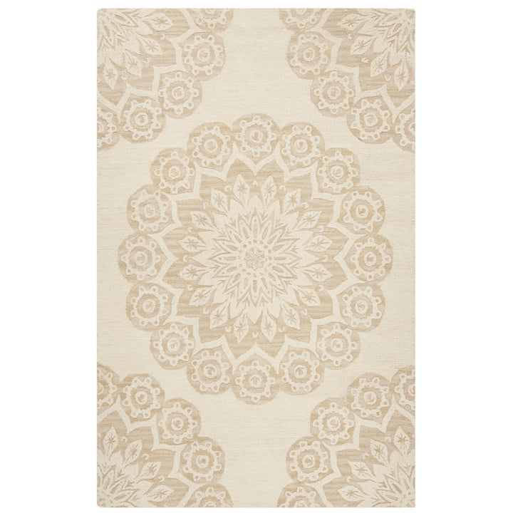 SAFAVIEH Blossom BLM108B Handmade Ivory / Beige Rug Image 10