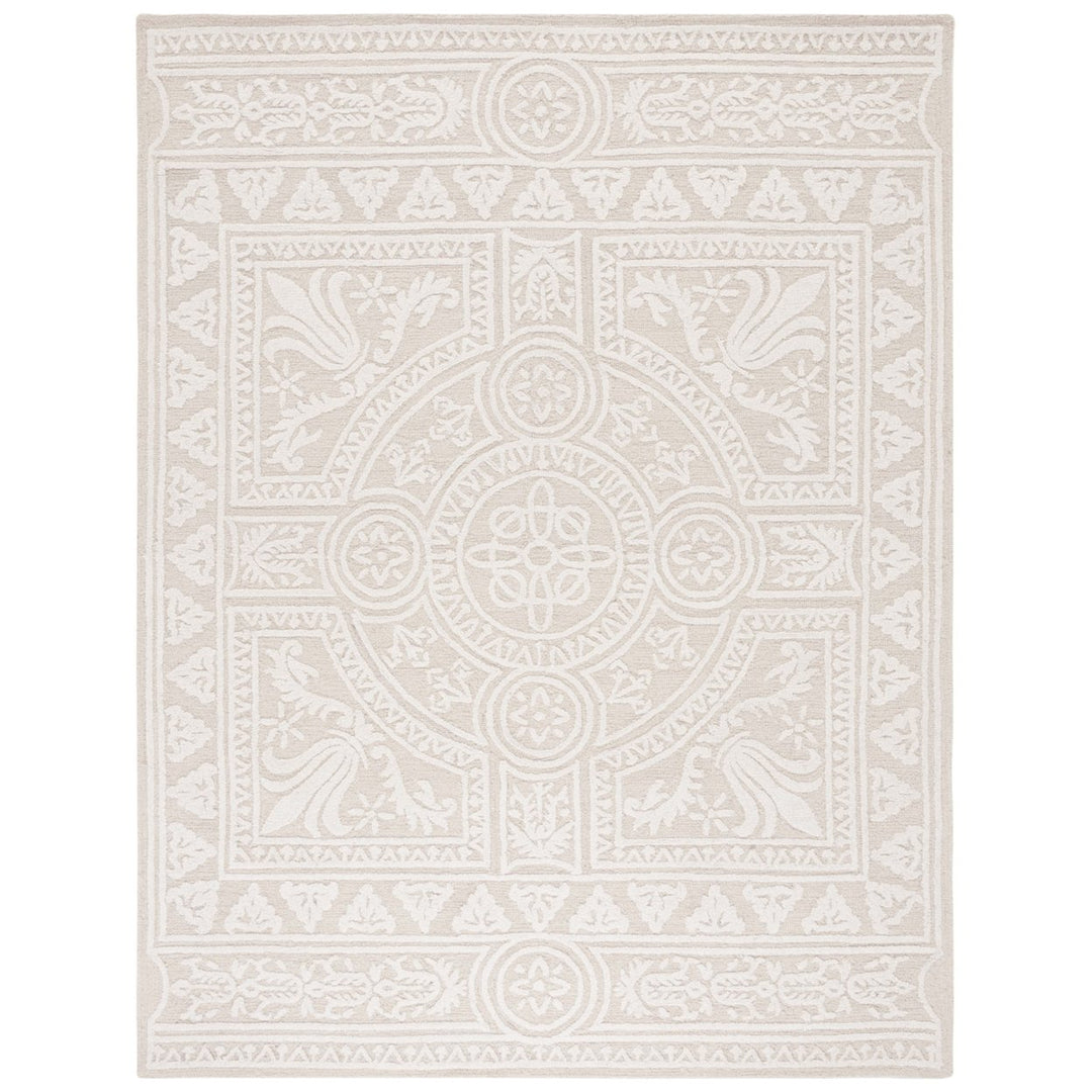 SAFAVIEH Blossom BLM109F Handmade Light Grey / Ivory Rug Image 10