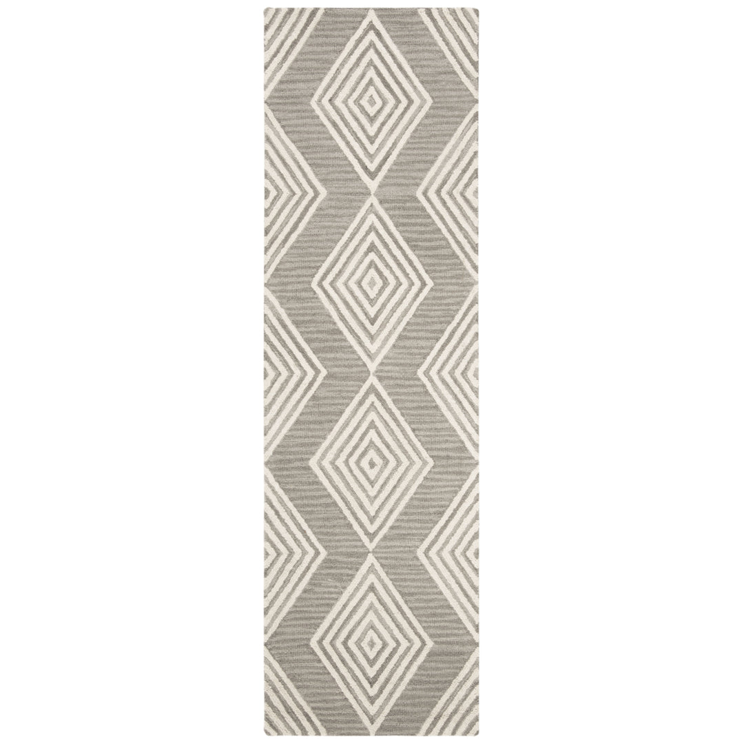 SAFAVIEH Blossom BLM111F Handmade Dark Grey / Ivory Rug Image 5